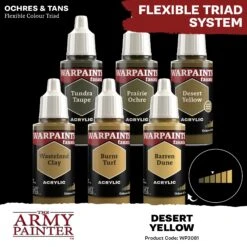 The Army Painter Warpaints Fanatic: Desert Yellow (WP3081) 2 The Army Painter Warpaints Fanatic: Desert Yellow (WP3081) -Gnomish Bazaar WP3081 DesertYellow Acrylics 4copy