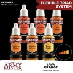 The Army Painter Warpaints Fanatic: Lava Orange (WP3099) 2 The Army Painter Warpaints Fanatic: Lava Orange (WP3099) -Gnomish Bazaar WP3099 LavaOrange Acrylics 4copy