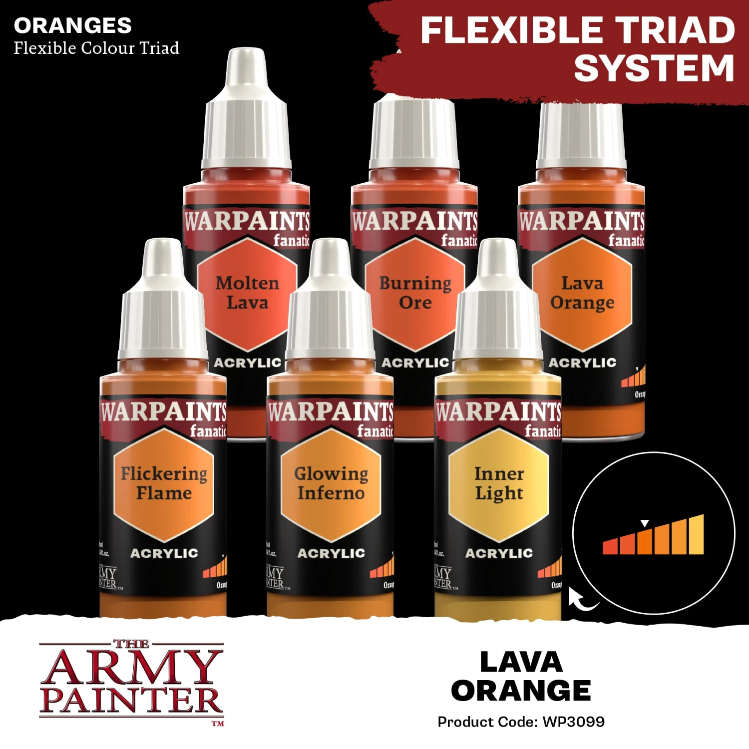 The Army Painter Warpaints Fanatic: Lava Orange (WP3099) The Army Painter Warpaints Fanatic: Lava Orange (WP3099) -Gnomish Bazaar WP3099 LavaOrange Acrylics 4copy