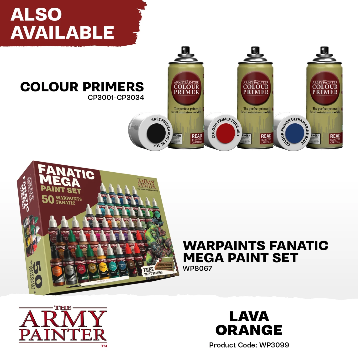 The Army Painter Warpaints Fanatic: Lava Orange (WP3099) The Army Painter Warpaints Fanatic: Lava Orange (WP3099) -Gnomish Bazaar WP3099 LavaOrange Acrylics 7copy