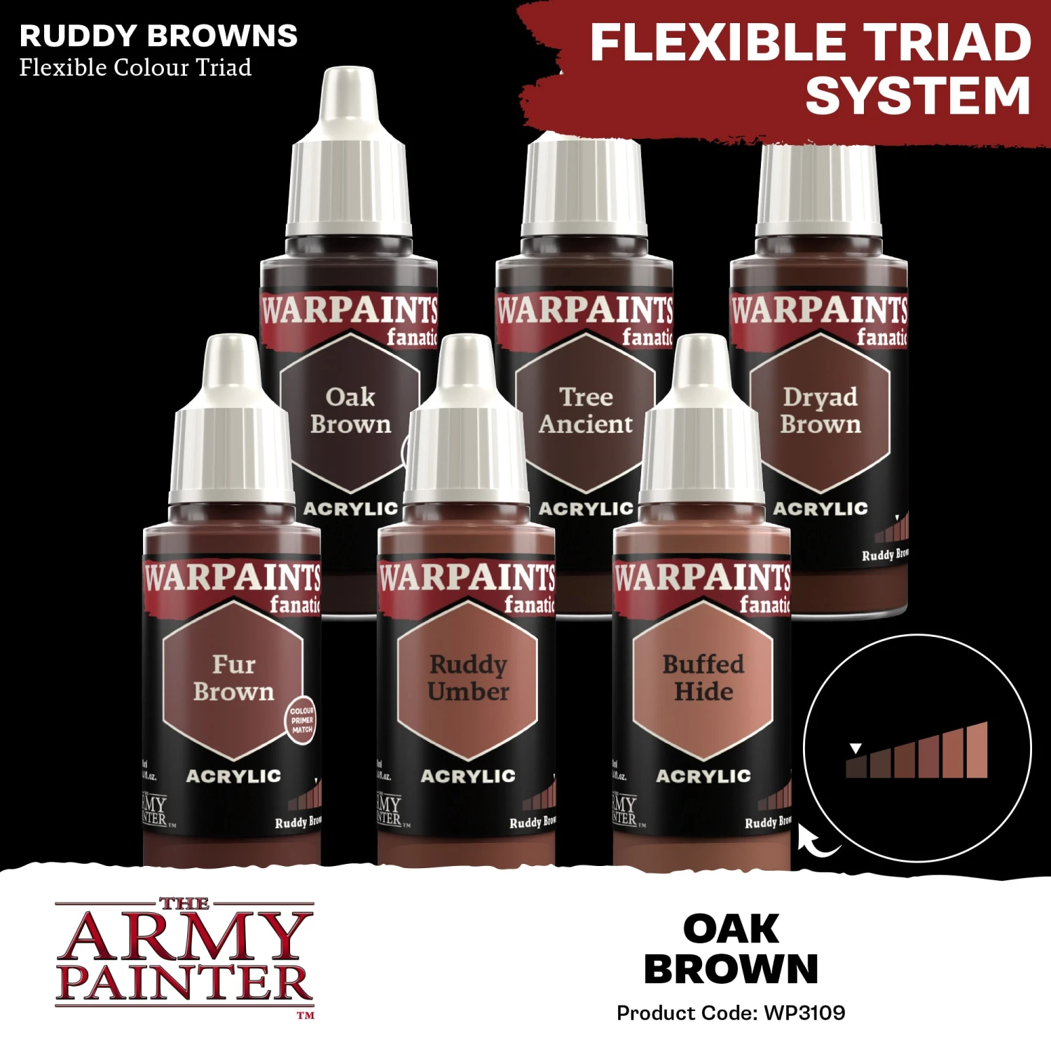 The Army Painter Warpaints Fanatic: Oak Brown (WP3109) The Army Painter Warpaints Fanatic: Oak Brown (WP3109) -Gnomish Bazaar WP3109 OakBrown Acrylics 4copy