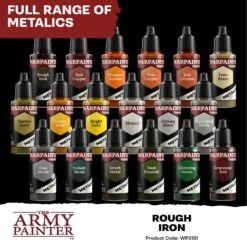 The Army Painter Warpaints Fanatic Metallic: Rough Iron (WP3181) -Gnomish Bazaar WP3181 RoughIron Metallics 4copy