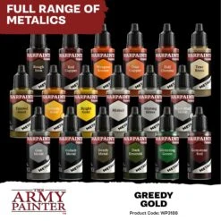 The Army Painter Warpaints Fanatic Metallic: Greedy Gold (WP3188) -Gnomish Bazaar WP3188 GreedyGold Metallics 4copy