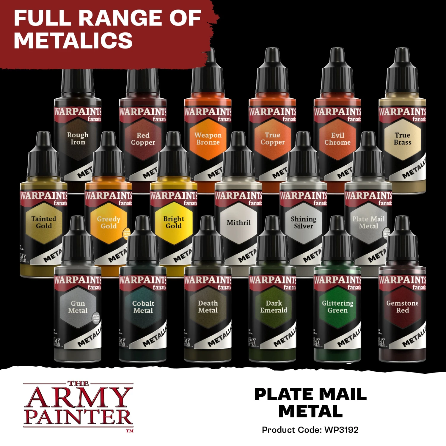 The Army Painter Warpaints Fanatic Metallic: Plate Mail Metal (WP3192) The Army Painter Warpaints Fanatic Metallic: Plate Mail Metal (WP3192) -Gnomish Bazaar WP3192 PlateMailMetal Metallics 4copy