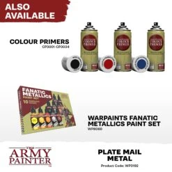 The Army Painter Warpaints Fanatic Metallic: Plate Mail Metal (WP3192) 5 The Army Painter Warpaints Fanatic Metallic: Plate Mail Metal (WP3192) -Gnomish Bazaar WP3192 PlateMailMetal Metallics 7copy