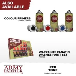 The Army Painter Warpaints Fanatic Wash: Red Tone (WP3206) -Gnomish Bazaar WP3206 RedTone Washes 7copy