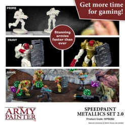The Army Painter: Speedpaint Metallics Set 2.0 (WP8062) - New Formula -Gnomish Bazaar WP8062SpeedpaintMetallicsSet2.003