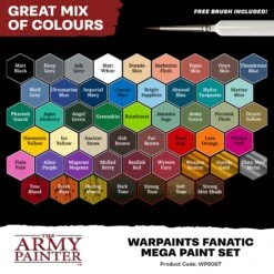 The Army Painter Warpaints Fanatic: Mega Paint Set (WP8067) 2 The Army Painter Warpaints Fanatic: Mega Paint Set (WP8067) -Gnomish Bazaar WP8067 PROMORetailers04