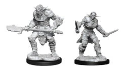 Wizkids D&D Nolzur's Marvelous Miniatures: Bugbear Barbarian Male And Rogue Female (90311)