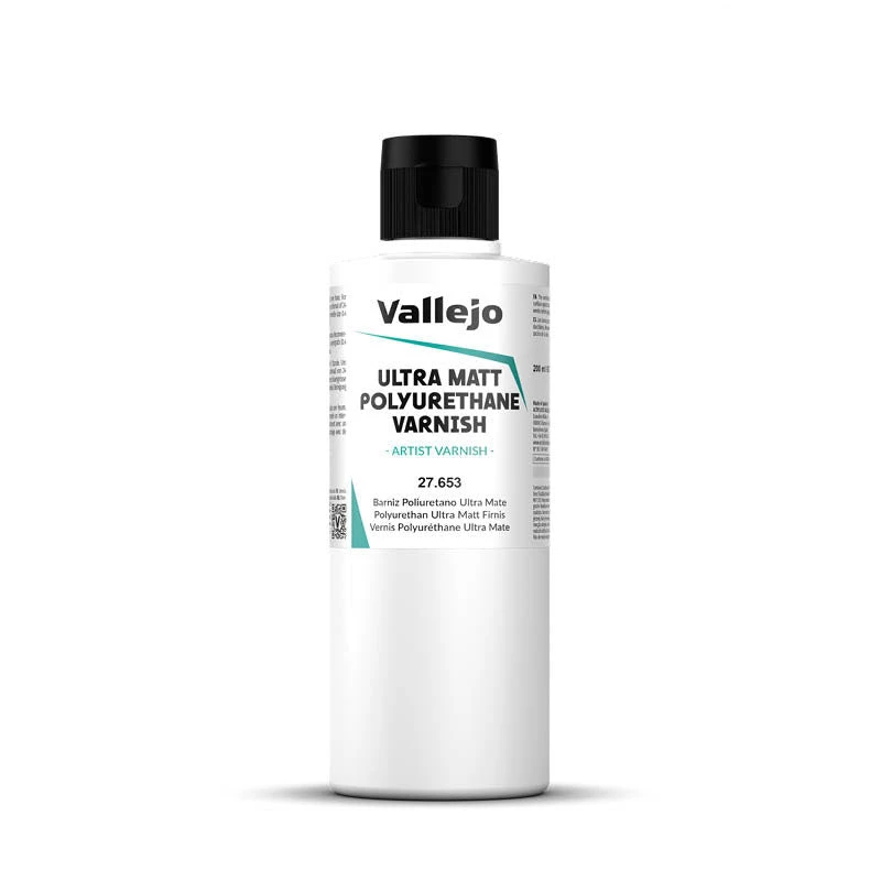 Vallejo Auxiliaries: Ultra Matt Polyurethane Varnish (200ml) (27.653) Vallejo Auxiliaries: Ultra Matt Polyurethane Varnish (200ml) (27.653) -Gnomish Bazaar vallejo auxiliary products ultra matt polyurethane varnish 200ml 27653