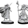 Wizkids MtG Unpainted Miniatures: Elf Fighter And Elf Cleric (90279)