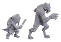Wizkids Critical Role Unpainted Miniatures: Chetney Pock O'Pea & Werewolf (90411)