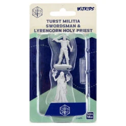 Wizkids Critical Role Unpainted Miniatures: Turst Militia Swordsman & Lyrengorn Holy Priest (90468) - LAST CHANCE: Won't Be Restocked!