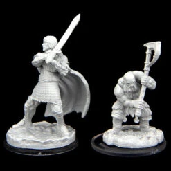 Wizkids Critical Role Unpainted Miniatures: Westruun Militia Swordsman & Kraghammer Axeman (90471) -Gnomish Bazaar wzk90471 web 2contents