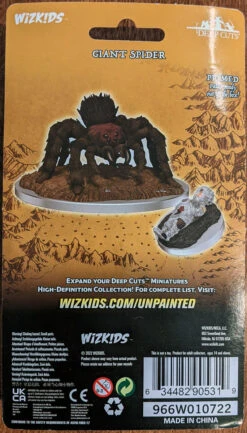 WizKids Deep Cuts: Giant Spider With Webbed Halfling (90531) -Gnomish Bazaar wzk90531 web content back