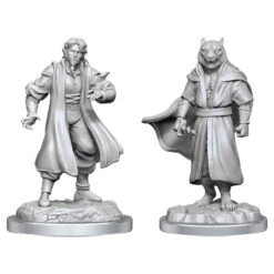 Wizkids Critical Role Unpainted Miniatures: Male Human Sorcerer Merchant & Tiger Demon (90551)